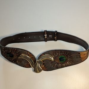 Genuine Vintage Peacock Pheasant Belt Adjustable